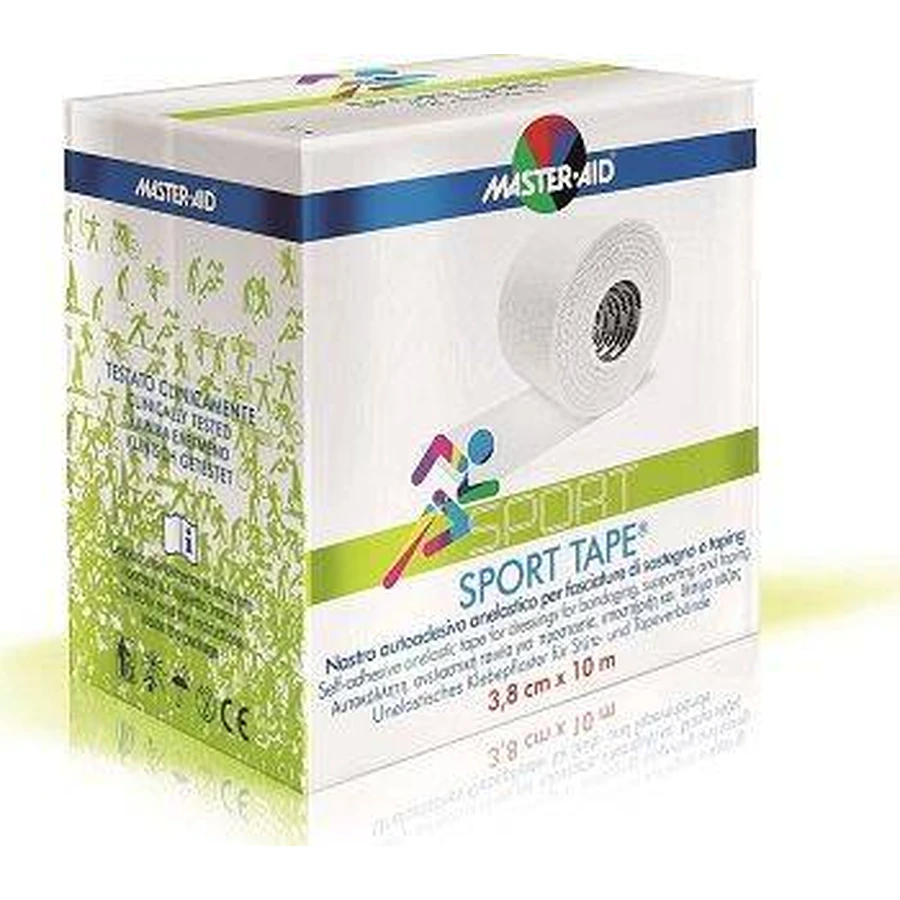 Master Aid | Sportband | Selbstklebendes, nicht elastisches Band | 3,8 cm x 10 m