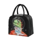Bolsa térmica para el almuerzo de 5,5 litros, color ámbar | Dinosaurio negro