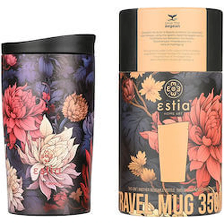 Estia | Vaso térmico «Save The Aegean Midnight Blossom» | 350 ml