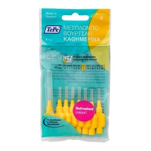Tepe | Interdentalbürste 0,7 mm | Gelbe Interdentalbürste | 8 Stück