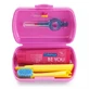 Curaprox | Kit de voyage comprenant un tube de dentifrice de 10 ml, une brosse à dents pliable, une brosse interdentaire et un étui de voyage rose | 1 pièce
