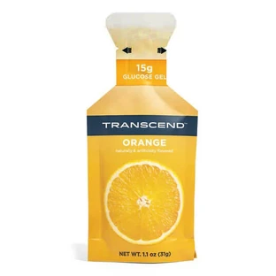 Transcend | Glucosegel Sinaasappel 15 g Glucosegel met sinaasappelsmaak | 1 stuk 