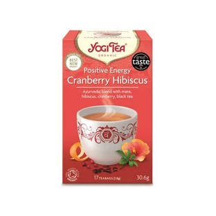 Yogi Tea | Positive Energy Cranberry Hibiscus | Organic Black Tea | 17 Tea Bags