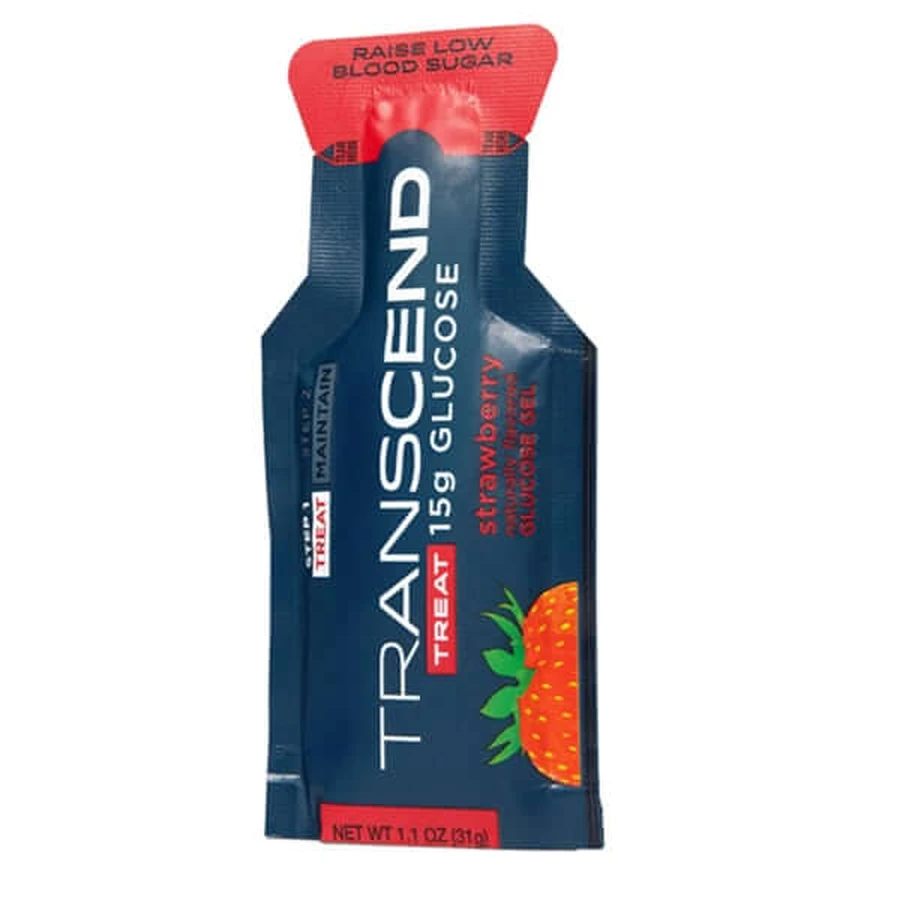 Transcend | Glukose-Gel | 15 g Glukose-Gel mit Erdbeergeschmack | 1 Stück 