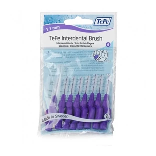 Tepe | Interdentalbürste 1,1 mm | Lila Interdentalbürste | 8 Stück