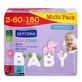 Septona | Calm n' Care Aloe Vera Baby Wipes with Aloe | 3 x 60 sheets 
