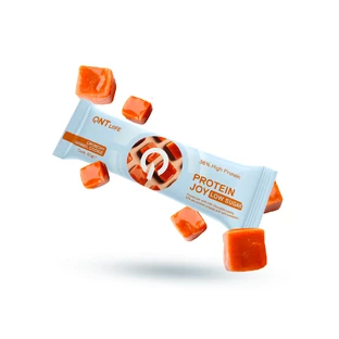 QNT | Barrita Joy con un 36 % de proteínas y galleta crujiente de caramelo | 60 g 
