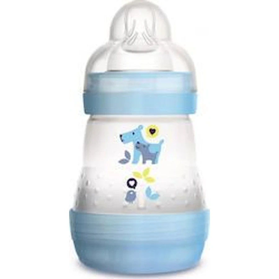 Mam | Anticólicos | Biberón anticólicos de plástico, azul claro, a partir de 0 meses | 160 ml