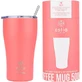 Estia | "Save The Aegean" Fusion Coral Insulated Coffee Mug with Straw | 500ml 