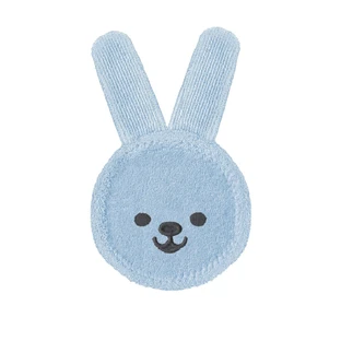 MAM | Mundpflege-Hase zum Reinigen und Massieren des Zahnfleisches, ab 0 Monaten | Blau | 1 Stück