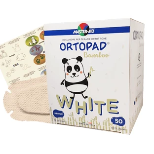 Master Aid | Ortopad Medium oogpleisters voor kinderen met scheelzien, wit (7,6 x 5,4 cm) | 50 stuks