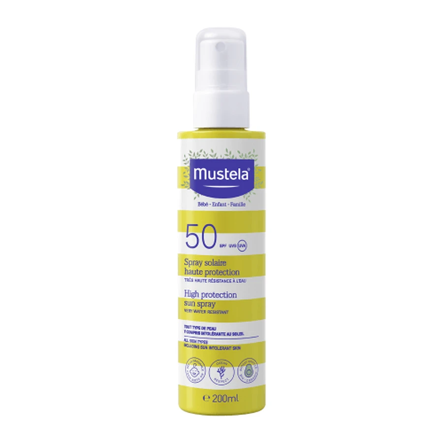 Mustela | Zonnebrandcrème met SPF 50 voor lichaam en gezicht, voor baby’s en kinderen | 200 ml