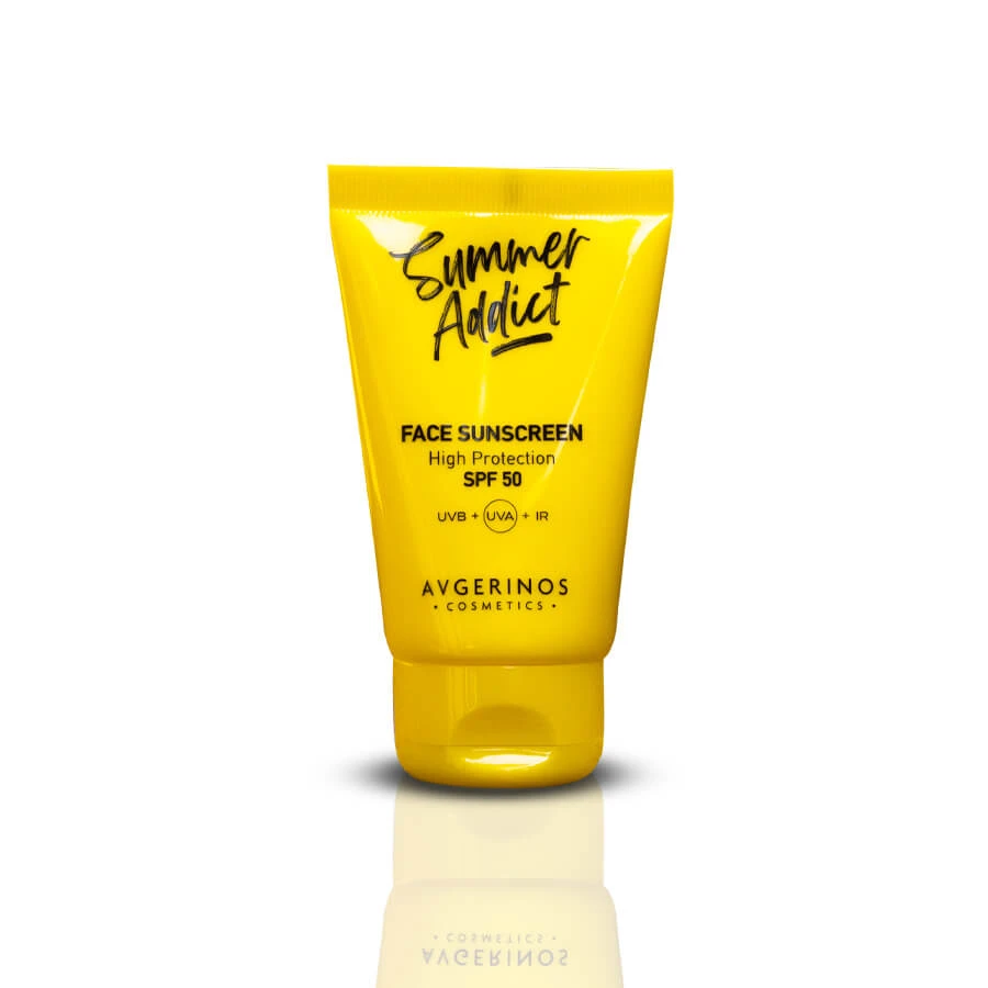Avgerinos Cosmetics | Summer Addict Zonnebeschermingscrème voor het gezicht SPF50 Niet-vette zonnebrandcrème | 50 ml