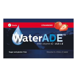 WaterADE | Bebida instantánea en polvo con sabor a fresa y enriquecida con vitaminas | 10 g 