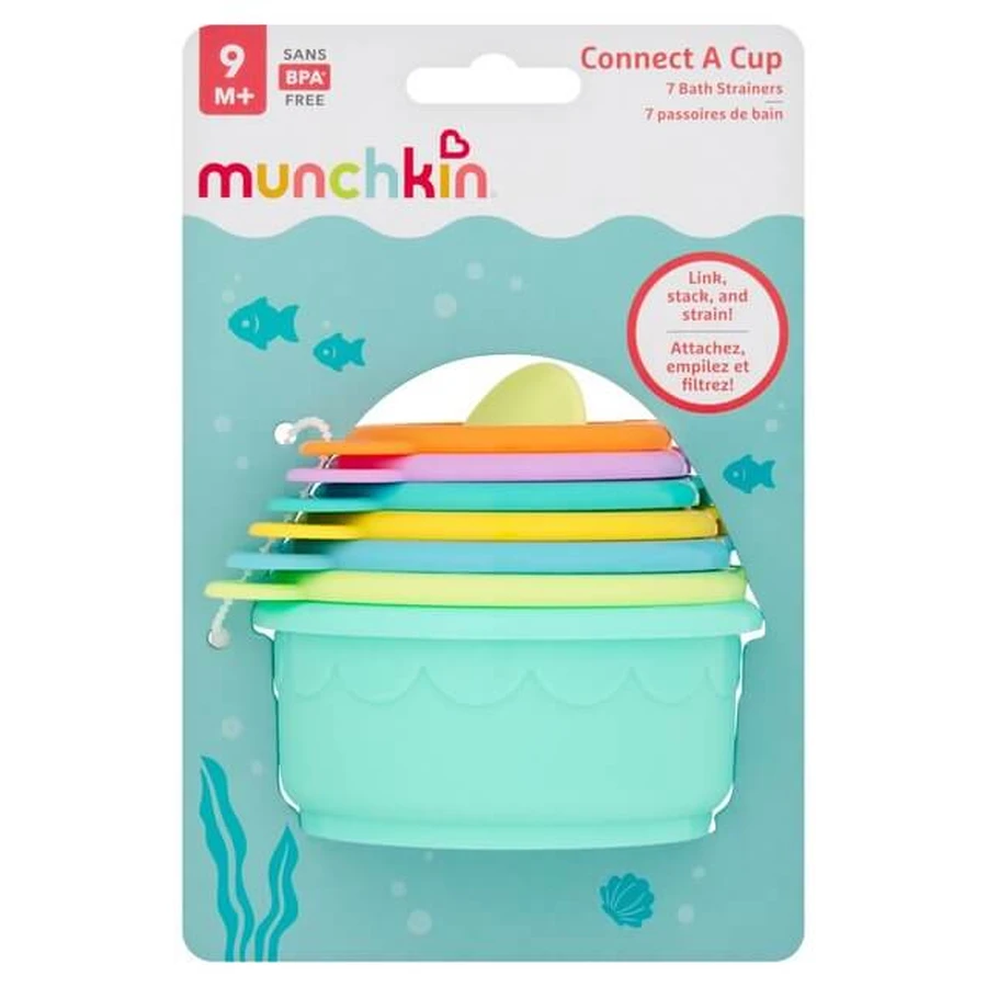Munchkin | Connect a Cup - educatief badspeeltje voor kinderen vanaf 9 maanden | 1 stuk