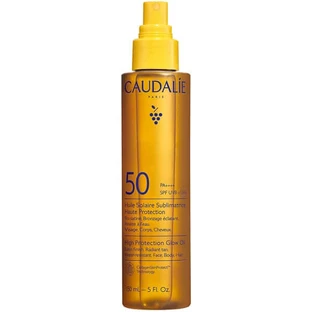 Caudalie | Huile solaire éclat haute protection pour le visage, le corps et les cheveux SPF 50 | 150 ml 