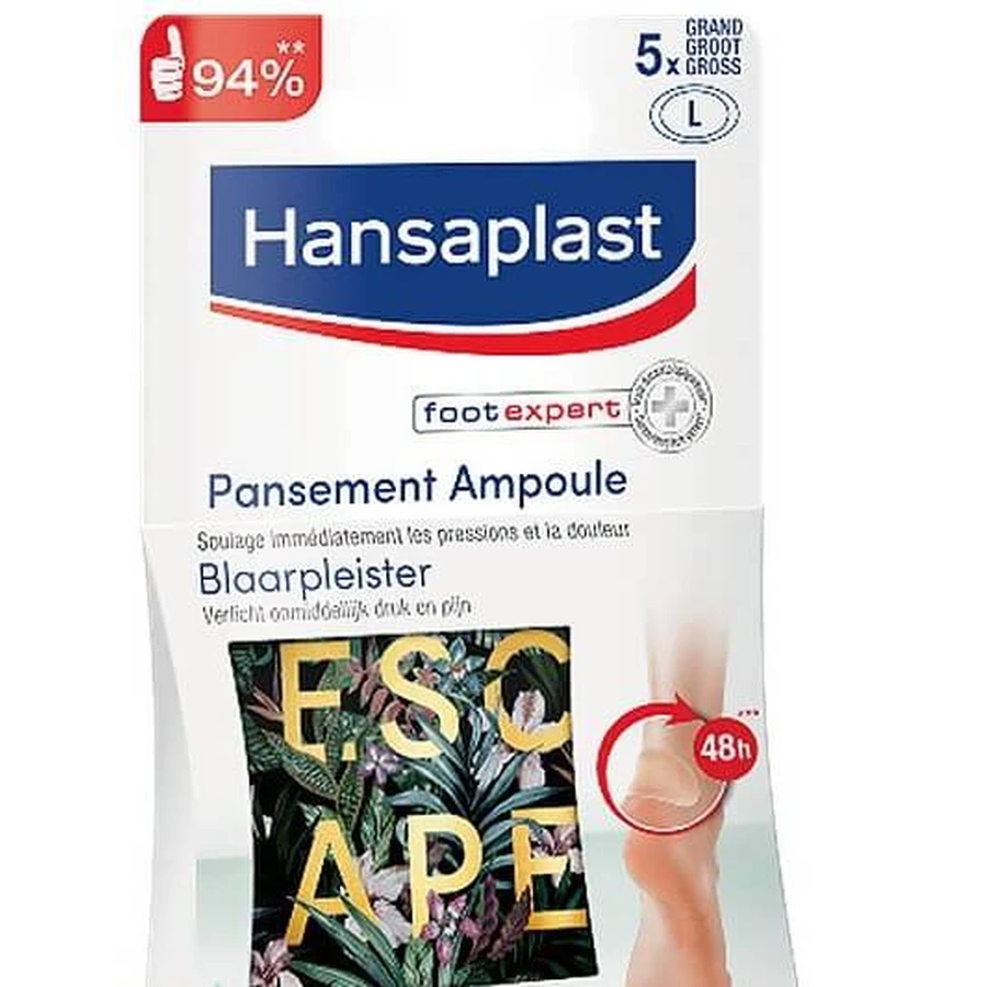 Hansaplast | Pansements pour ampoules, taille L | 5 pièces