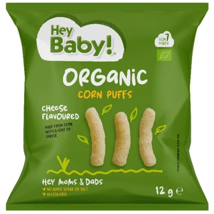 Hey Baby! | Organic Cheese-Flavored Corn Puffs | 12g