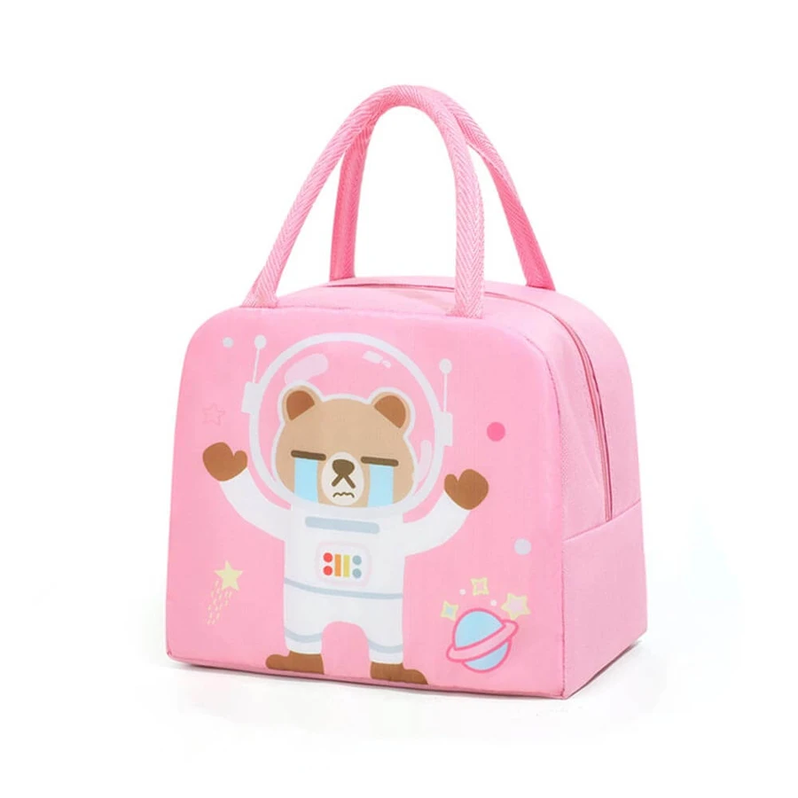 Bolsa térmica para el almuerzo de 5,5 litros, color ámbar | Astronauta rosa