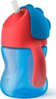 Avent | Sticlă cu pai și mânere 9m+ Roșu-Albastru 200 ml  SCF796/01