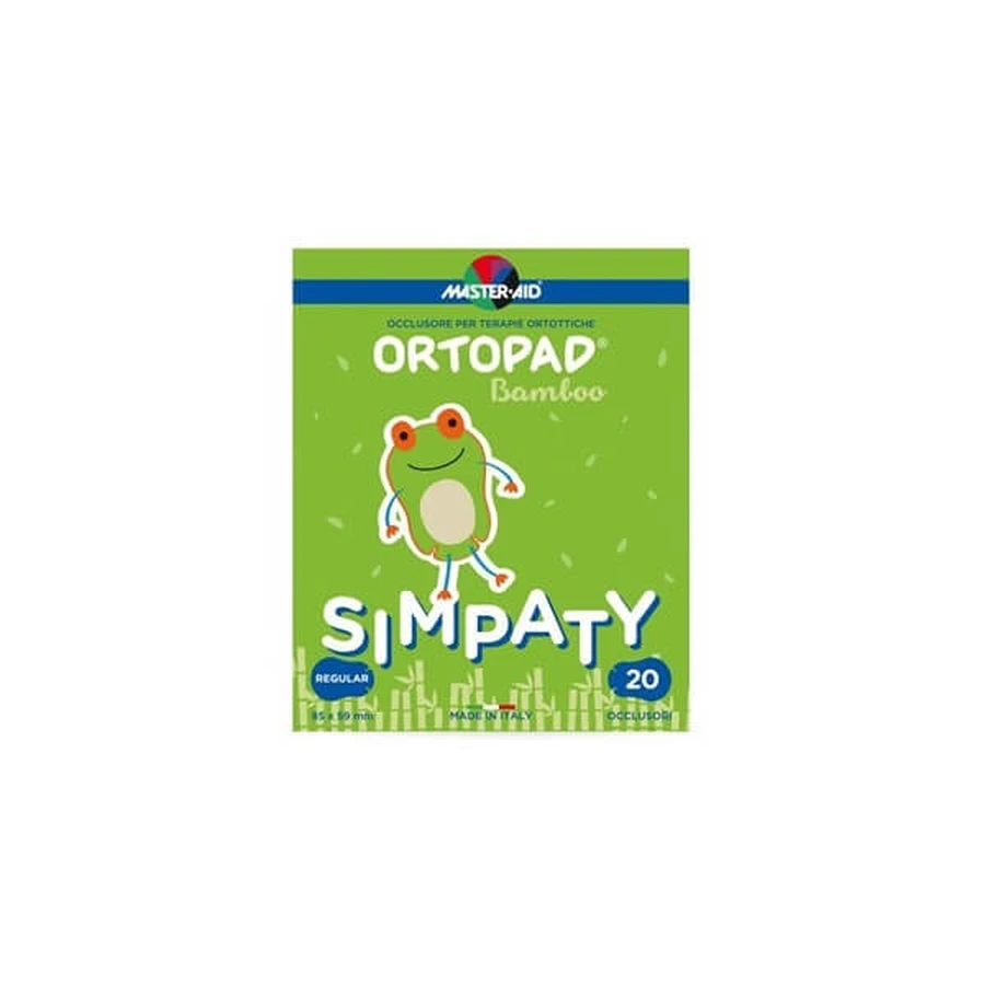 Master Aid | Ortopad Simpaty Selbstklebende Augenpflaster für Kinder | Standardgröße 85 x 59 mm | 20 Stück