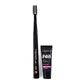 Curaprox | Black Is White | Brosse à dents (1 pièce) et dentifrice blanchissant à la menthe et au citron vert | 8 ml