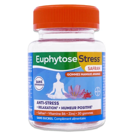 EUPHYTOSE STRESS SAFRAN 30 Mango-Pineapple Gummies