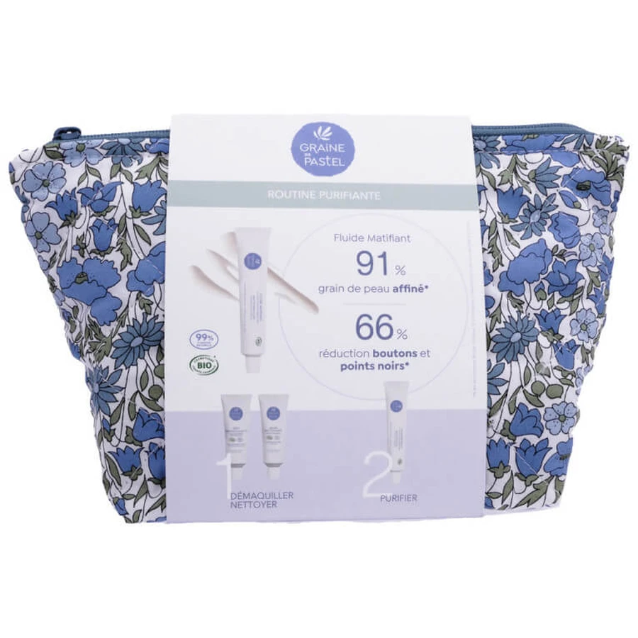 GRAINE DE PASTEL ROUTINE PURIFIANTE 3 SOINS + TROUSSE