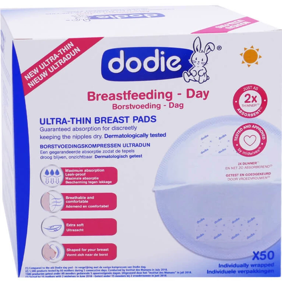 DODIE ULTRA-DÜNNE STILLEINLAGEN, 50ER-PACKUNG