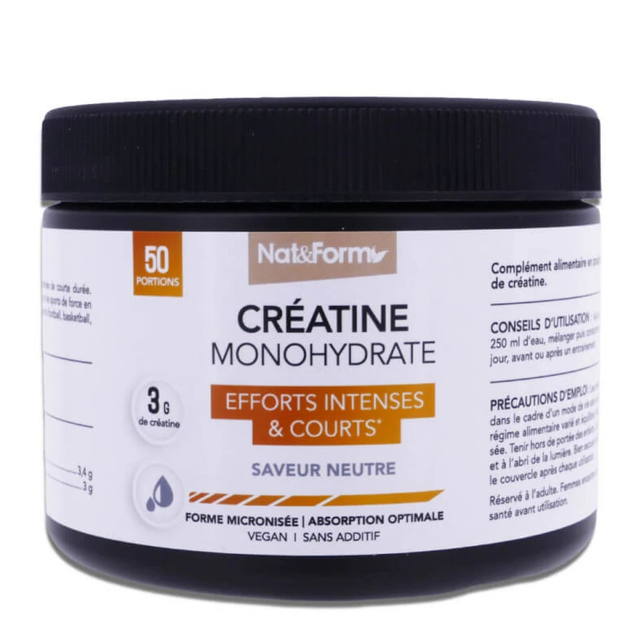 NAT & FORM CREATINE MONOHYDRATE 50 SERVINGS, UNFLAVORED