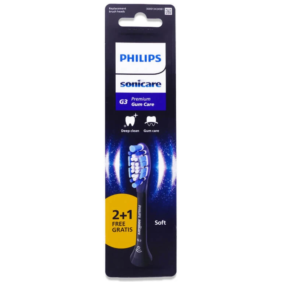 PHILIPS SONICARE G3 PREMIUM 3 ZAHNBÜRSTENKÖPFE (SOFT)