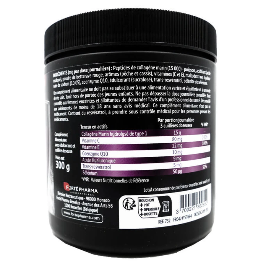 FORTE PHARMA BEAUTY EXPERT COLLAGEN 15G PEACH AND BLACKCURRANT 300G