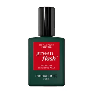 MANUCURIST GREEN FLASH POPPY RED NAIL POLISH 15ML