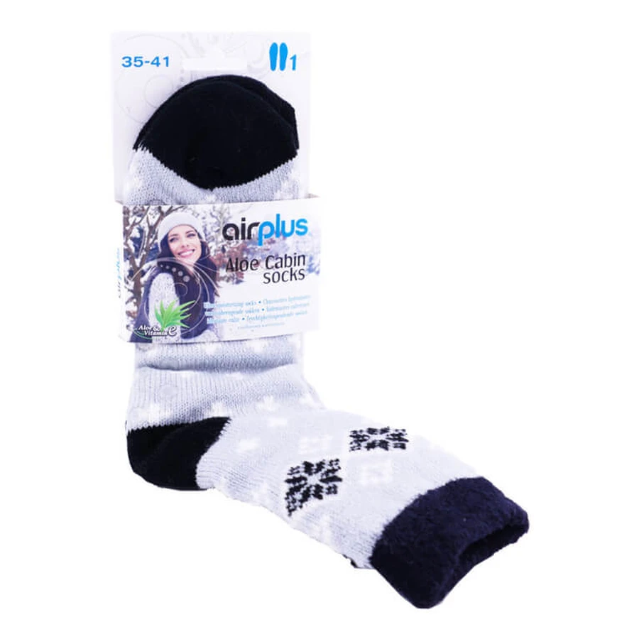 AIRPLUS ALOE CABIN CHAUSSETTES HYDRATANTES FLOCON NOIR 35-41