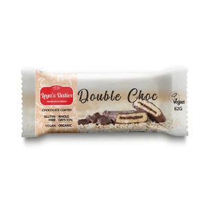 Organic double chocolate coated bar, 82 gr, Leya's Oaties