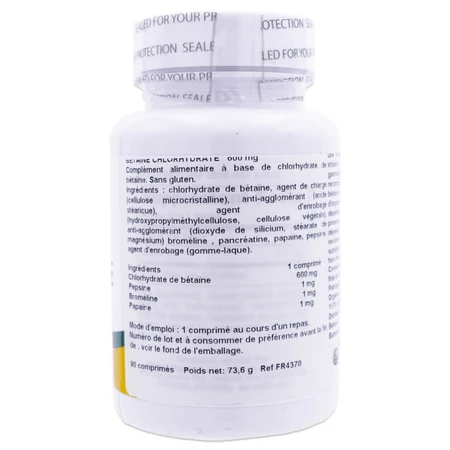 NATURESPLUS BETAINHYDROCHLORID 600 MG, 90 TABLETTEN