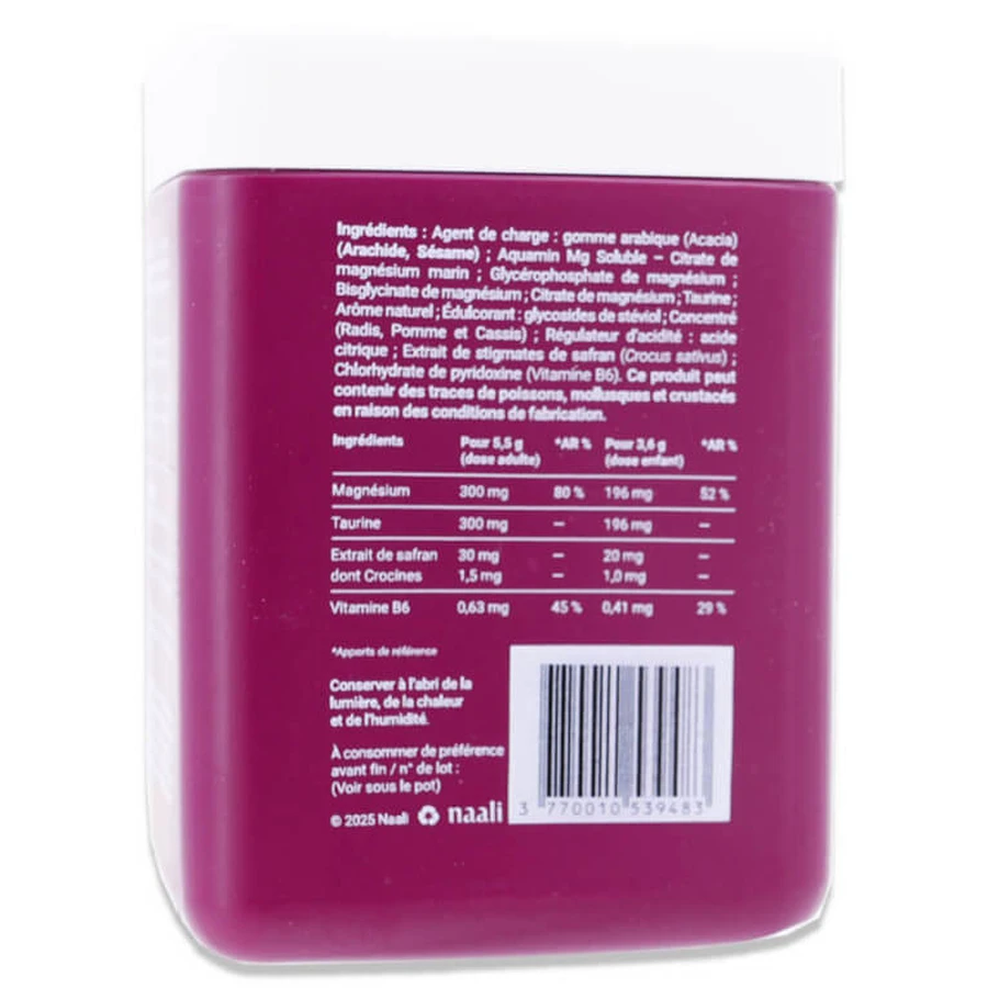 NAALI MAGNESIUM+ FRAMBOISE GRENADINE 30 DOSES