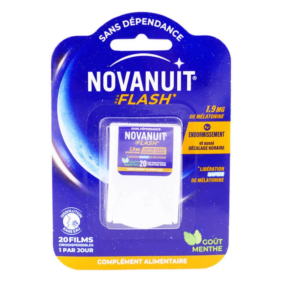 NOVANUIT FLASH 20 FILMS ORODISPERSIBLES GOUT MENTHE