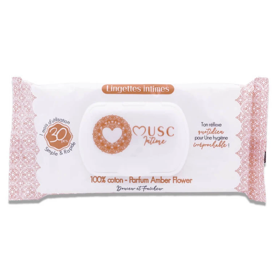 MUSC INTIME 30 AMBER FLOWER INTIMATE WIPES