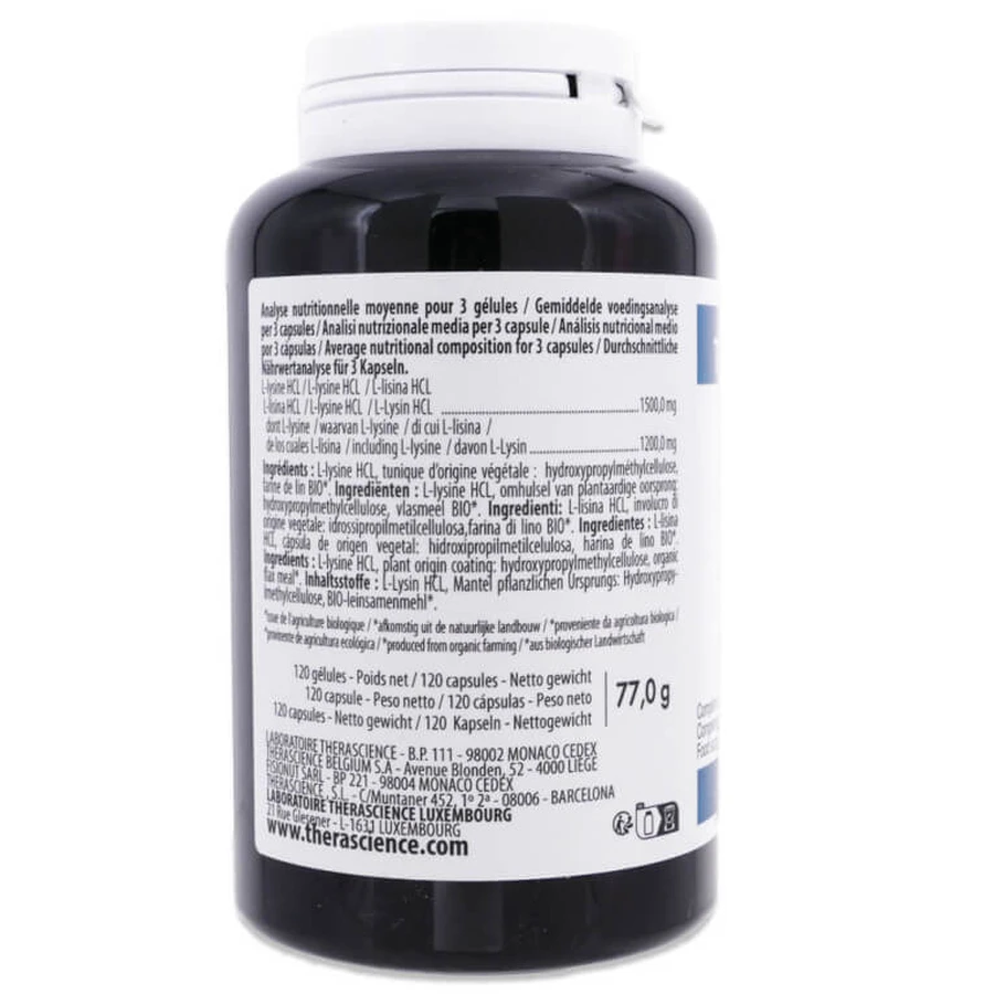 THERASCIENCE PHYSIOMANCE L LYSINE 120 CAPSULES