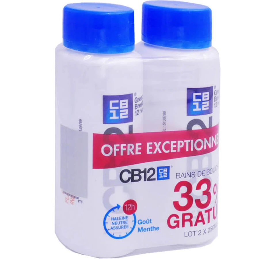CB12 ACTIVE MINT MOUTHWASH 2X250 ML