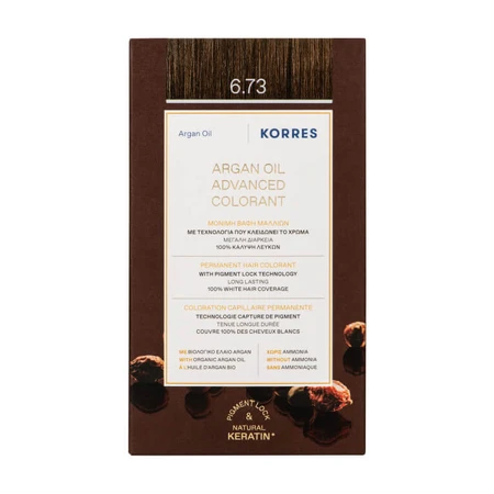 KORRES PERMANENTE HAARFARBE ARGANÖL GOLDEN COCOA 6,73