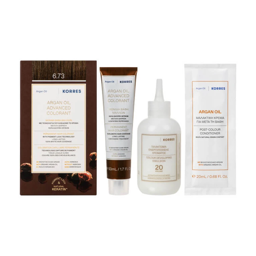 KORRES PERMANENTE HAARFARBE ARGANÖL GOLDEN COCOA 6,73