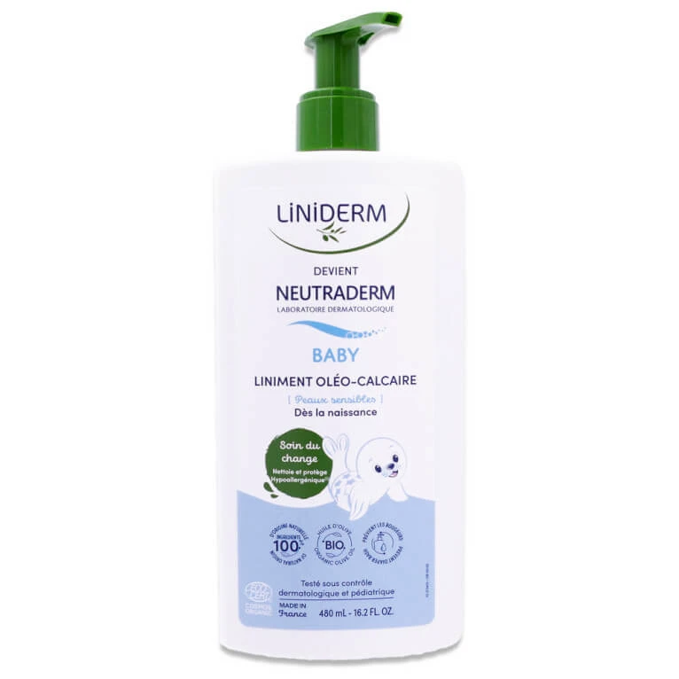 NEUTRADERM ORGANIC OIL-AND-LIME LINIMENT, 480ML PUMP BOTTLE