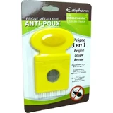 Pettine 3 in 1 in metallo per pidocchi, pettine con lente d'ingrandimento e spazzola