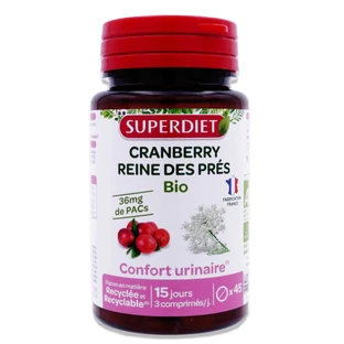SUPERDIET ORGANIC CRANBERRY AND MEADOWSWEET 45 TABLETS