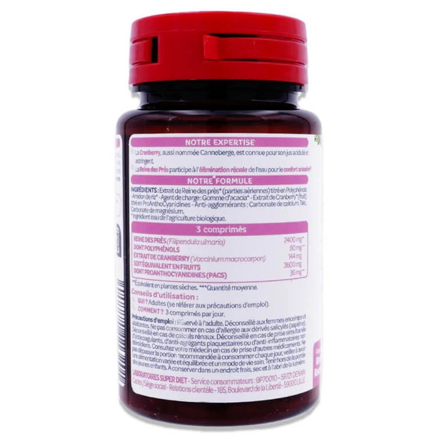 SUPERDIET ORGANIC CRANBERRY AND MEADOWSWEET 45 TABLETS