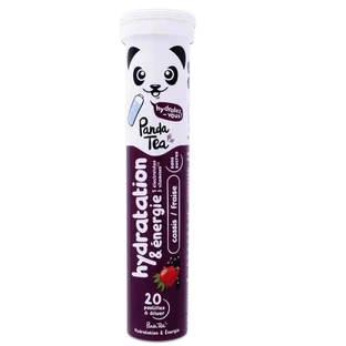 PANDA TEA HYDRATATIE & ENERGIE ZWARTE BES-AARDBEI 20 TABLETTEN