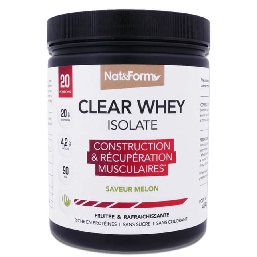 NAT & FORM CLEAR WHEY ISOLATE 20 PORTIONS SAVEUR MELON
