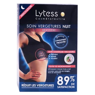LYTESS NIGHT TIME STRETCH MARK TREATMENT BRA SM BLACK